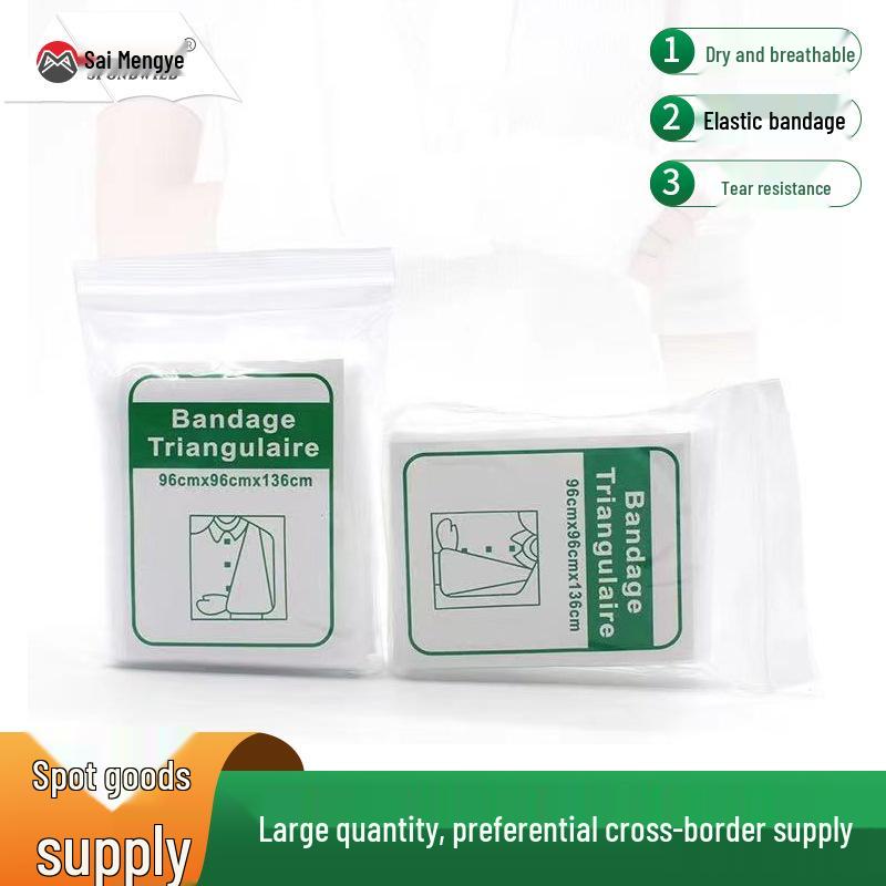 Outdoor Emergency Triangular Bandage for Arm Fracture Fixation - Non-Woven First Aid Scarf