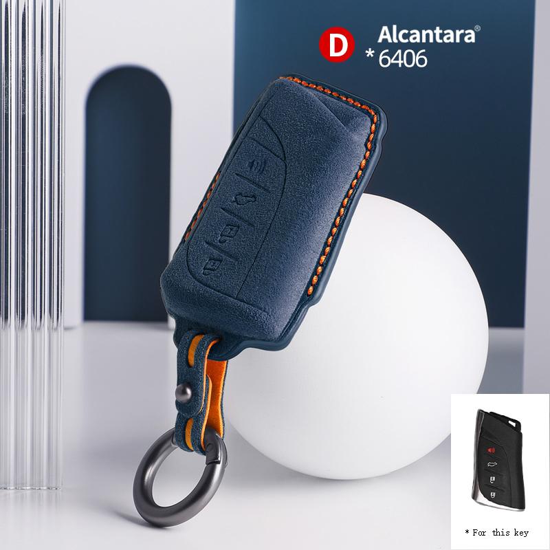 New Suede Key Case Car Key Cover Shell For For Lexus ES NX GS RX UX250 UX260 ES350 LC500 3/4 Button Remote Key Holder Keychain
