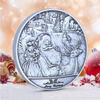 Christmas backpack decoration, commemorative coins, antique silver coins, Santa Claus, Christmas Eve, gifts, gold coins, silver coins, keychains