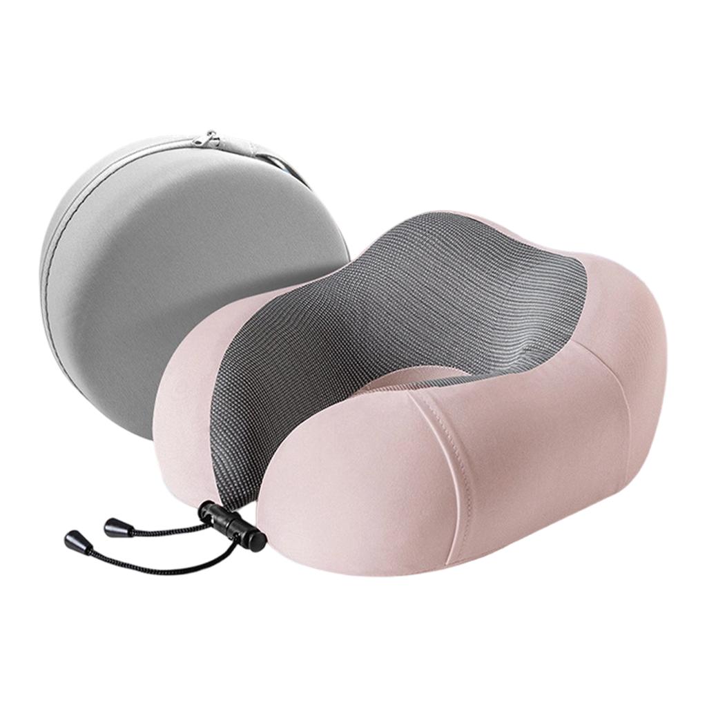 Travel Neck Pillow U Shaped Memory Foam Support Ergonomic Design Portable Lightweight Adjustable Drawstring for Comfort on Plane Train Car