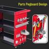 Multi-functional Workshop Tool Cart with Screwdriver Rack
