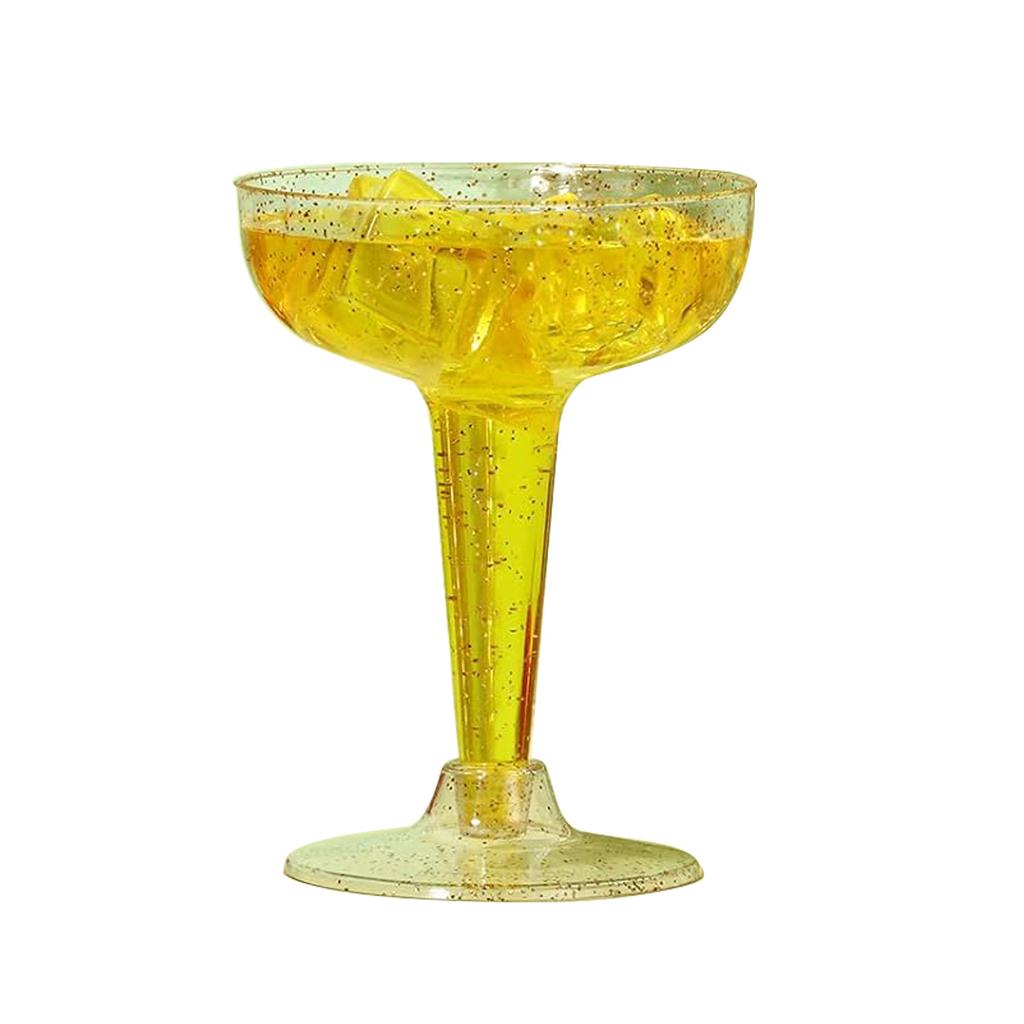 50pcs Disposable Plastic Champagne Glasses Cocktail High Footed Glasses Crystal Glasses Imitation Glass Wedding Party Supplies
