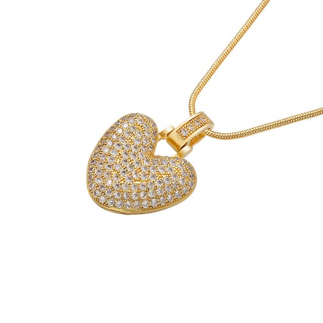ZHUKOU high quality crystal brass gold letter necklace for ladies good friends couple birthday gift model: VL34