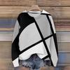 Long Sleeve Pullover Sweaters For Women O Neck Casual Cute Printing Knit Oversized Sweater