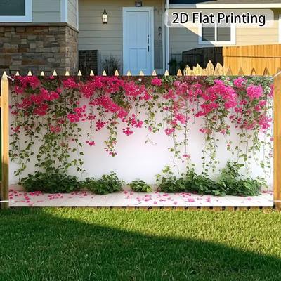 2D Romantic Bougainvillea Wall Backdrop Wedding Bridal Shower Photo Booth Background