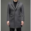 New Woolen Coat Men's Woolen Suit Casual Jacket Medium and Long