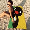 Pingu Cartone Animato Pingu Microfibra Stampato Asciugamano da Spiaggia Alpinismo Yoga Spiaggia Nuoto Corsa Assorbente Morbido Asciugamano