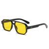 Trendy Retro Men's Sunglasses Double Bridge UV400 Protection Rivets Sun Glasses Square Designer Pilots Shades for Women Men