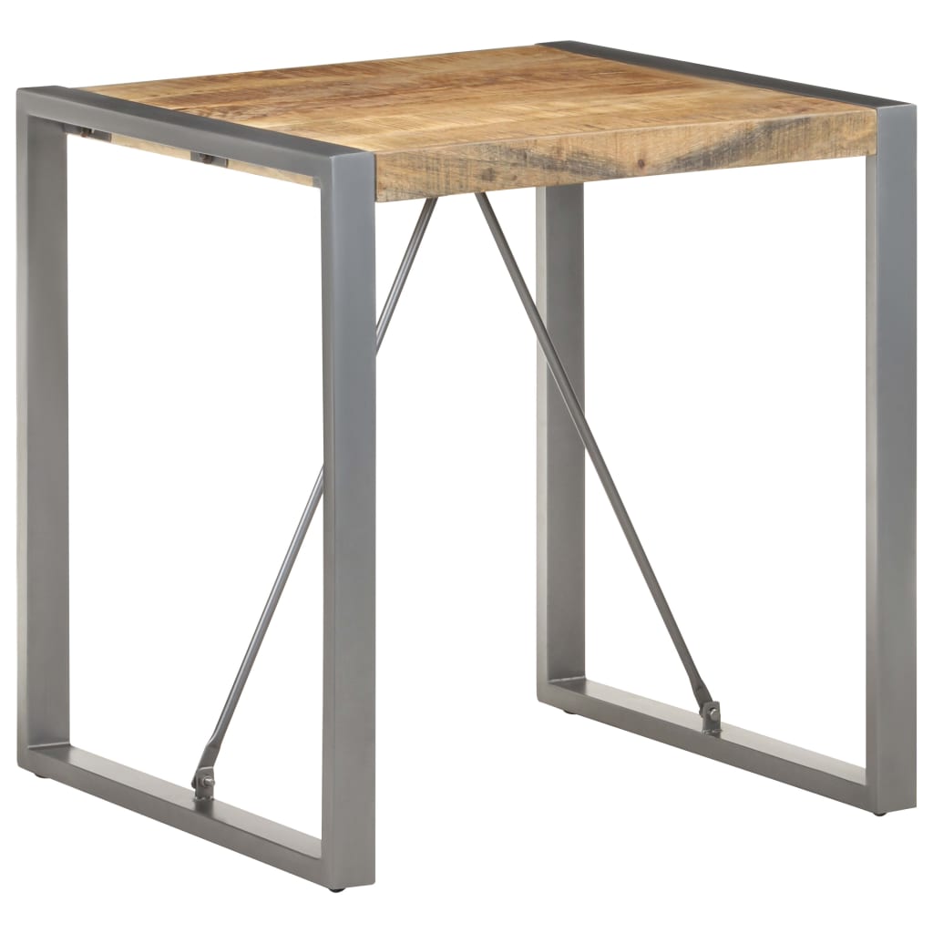 Dining Table 70x70x75 cm Rough Solid Mango Wood