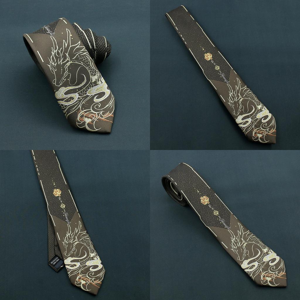 Cravatta originale di Genshin Impact con affascinanti personaggi dei cartoni animati