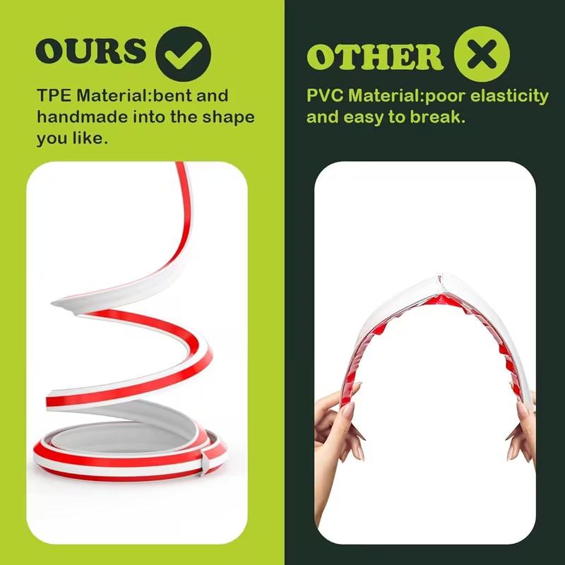 1pc 3/5/6m PVC Edging Strip Self Adhesive Board Home Wall Corner Decoration Caulk Strip