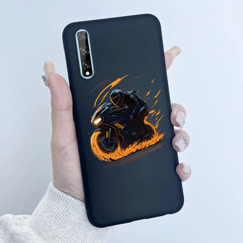 For Huawei Y8p Phone Case Flower Girl Design Soft Silicone TPU Back Housing for Huawei P Smart S Y 8p HuaweiY8p AQM-LX1 Covers