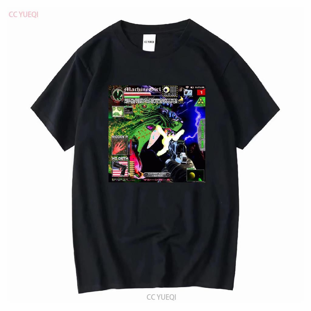 Machine Girl Weil Ich Jung Arrogant Bin Und Alles Hasse Wofür Du Stehst Album T-Shirt Breakcore Merch vintage Gewaschen Lässig