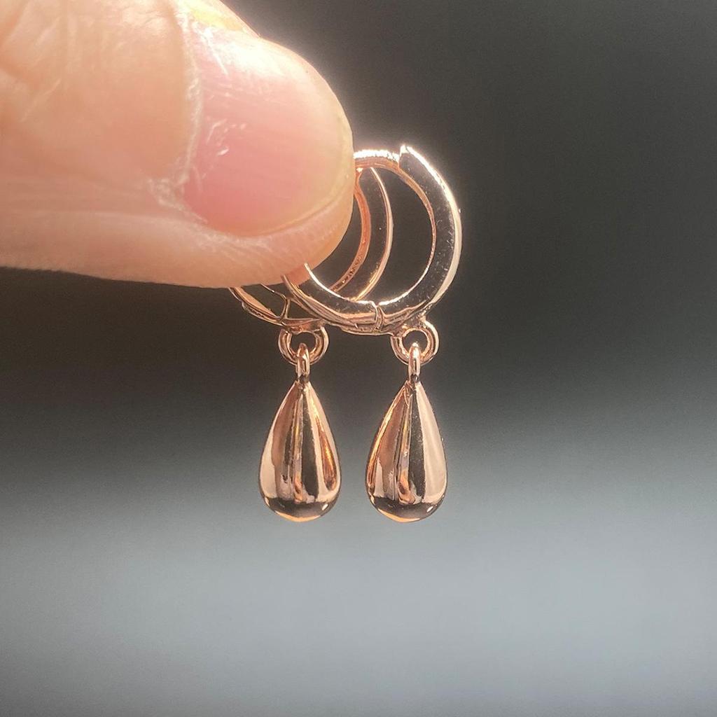 Cercei cu pandantiv retro european și american în formă de picătură de apă - Cercei simpli, la modă pentru doamne