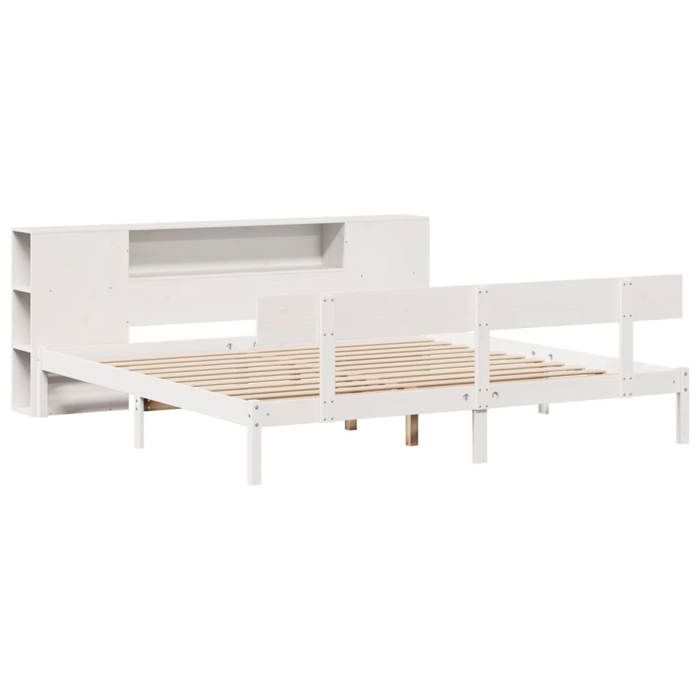 VidaXL Bunk Bed Without Mattress White 180x200 Cm Solid Pine Wood, Bed, Bedroom Furniture, Bed with Storage, 3321781