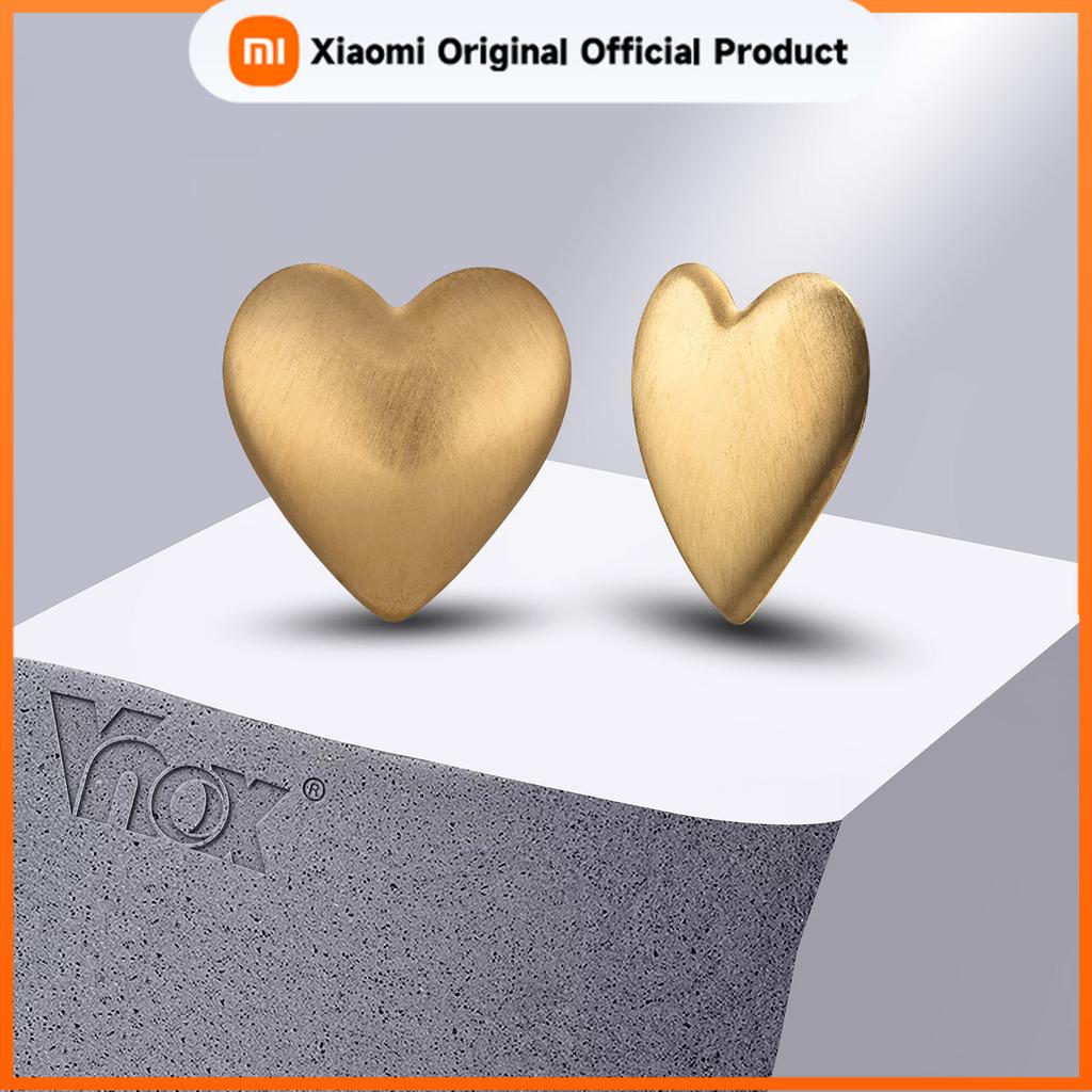 Xiaomi Vnox Romantic Heart Stud Earrings for Women,Stainless Steel Gold Color Ear Gifts to Valentine's Mother's Day Birthday Party