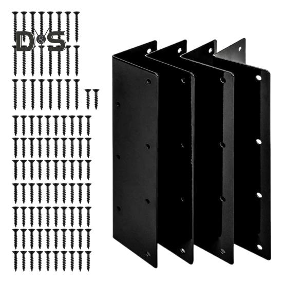 

4 шт. приподнятый угловой кронштейн для садовой кровати, прочная углеродистая сталь, простая сборка, металлическая опора для садовой кровати 4pcs