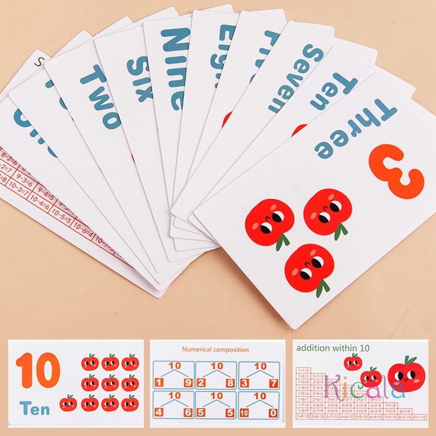 Baby Montessori Digital Apple Tree Education Wooden Toys Children Learn Digital Clip Beads Skills Training Early Math Game