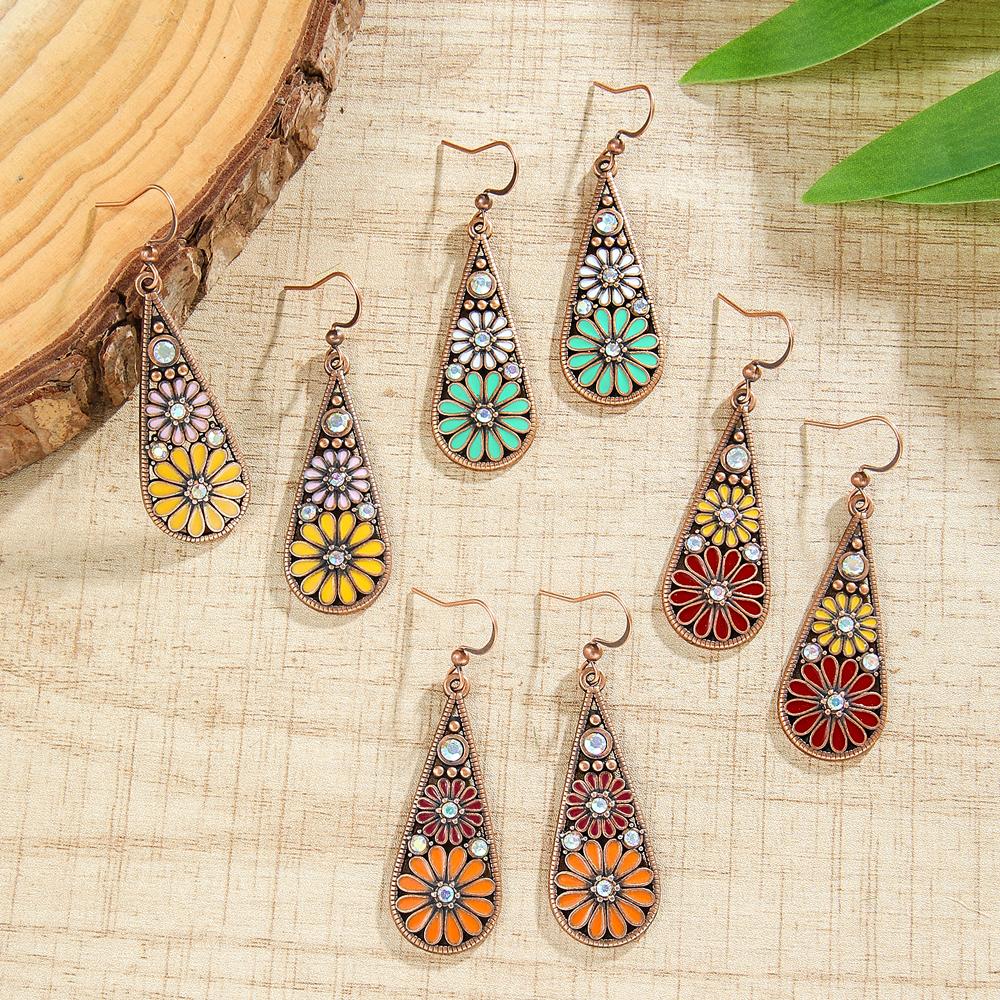 Boho Dangle Earrings for Women Geometric Multicolor Oil Drop Perfect to Match Various Outfits for Work Daily Wear Gift Versatile