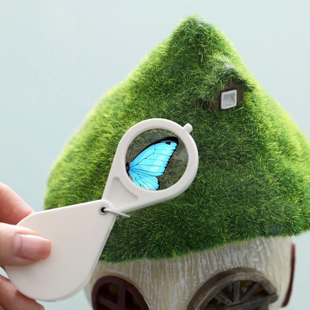 Clear High Definition Reader Portable Flexibility Magnifying Glass Keychain Fold Reading Tools Older