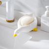 Soap Tray Self-draining Soap Rack Cute Duck-shaped Creative Rack for Shower Bathroom Kitchen Tub Sink Tray Bracket Bathroom