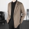 Men's Trendy Harajuku Long Sleeve Notch Lapel Casual Suit Coat for Autumn/Winter