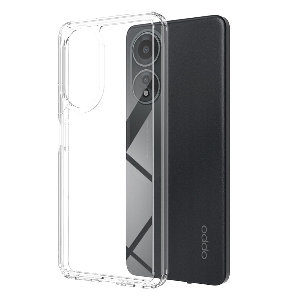 

For Oppo A58 4G Case Transparent TPU+Acrylic Mobile Phone Cover A