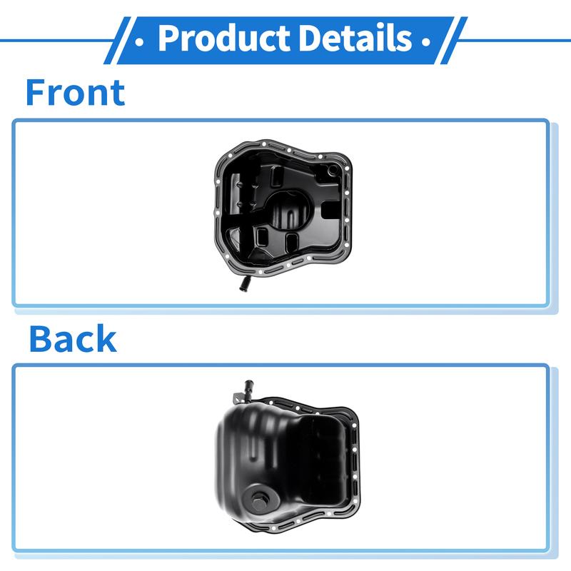 UXCELL No.11109AA093 Engine Oil Pan Oil Pan Sump Transmission Oil Pan for Subaru Forester 1999-2005 Iron Black