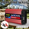 1600W Multi-Power Brazil Compatible Inverter, 12V DC Input to 110V or 220V AC Output, with Digital Screen & Temperature Control