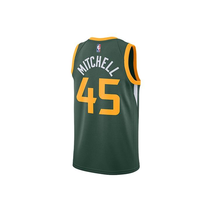 Nike Earned Edition NBA Basketball Jersey Sport Fan Version Limited Edition - Donovan Mitchell Jazz #45 Men Tops Green CD7015-323
