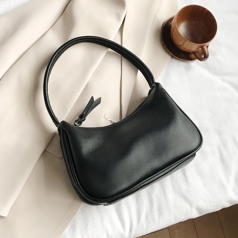 

Модная женская сумка через плечо, модная однотонная текстурированная искусственная кожа, простые женские сумки, популярная сумка большой емкости (20cm<Max Length<30cm)