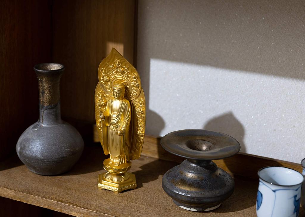 Buddha Statue Yakushi Nyorai 17cm Makita Shuun Original Takaoka Copperware (gold Plated/24k Gold) Sculptor Model "Tendai, Shingon, Rinzai"