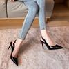 Fashion Sexy Brand Pointed Toe Thin High Heels Women Hollow Elegant Office Shoes Patent Leather Classic Designer Sandals Women Pumps