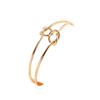 European and American design sense double-layer hollow knotted open bracelet commuter style and flat line hand jewelry