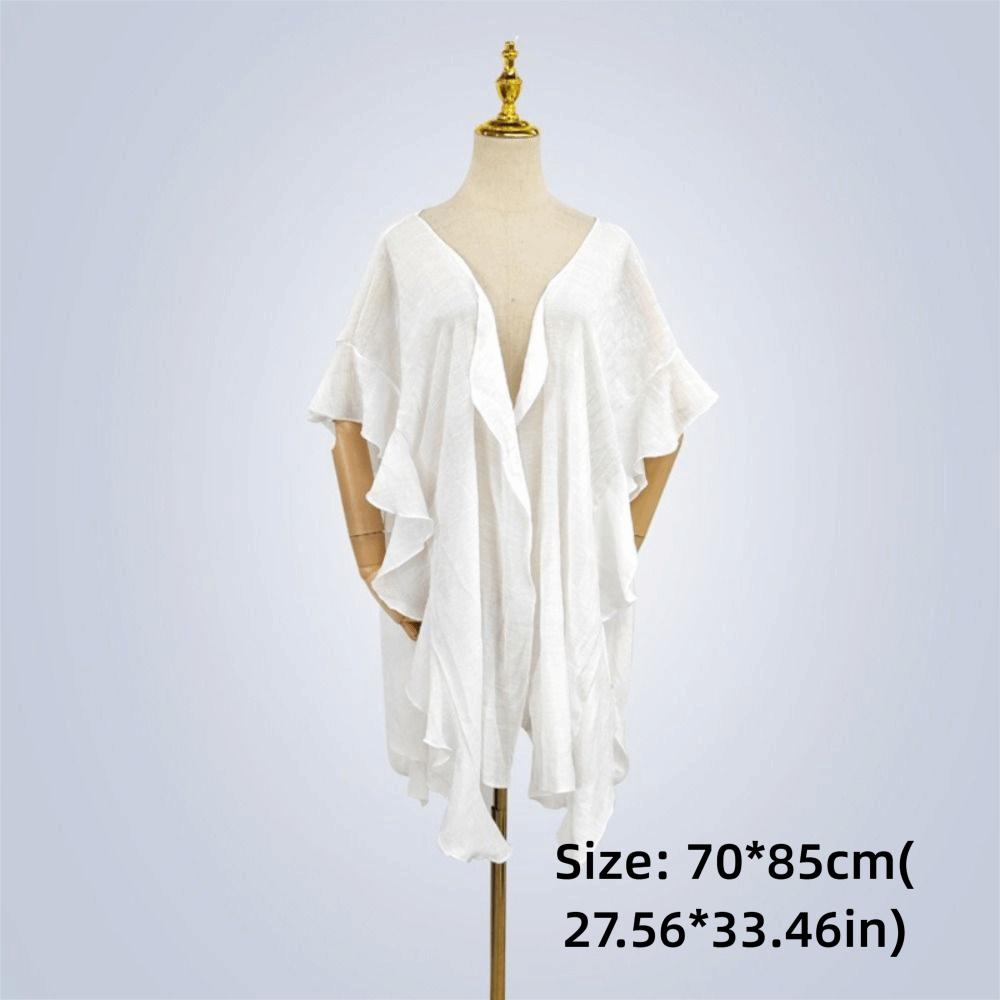 Oversized Swim Cardigan Polyester Fiber Sun Protection Top Fashion Bikini Shawl  Women