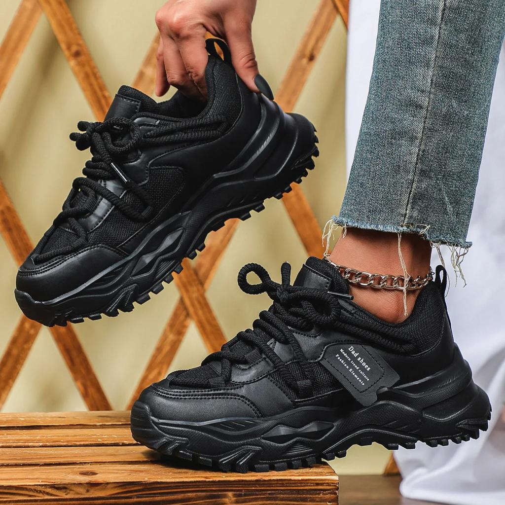 Chunky Shoes Women Trendy Platform Sneakers Height Increasing Sports Shoes Men Breathable Trainers Leisure Versatile Shoes