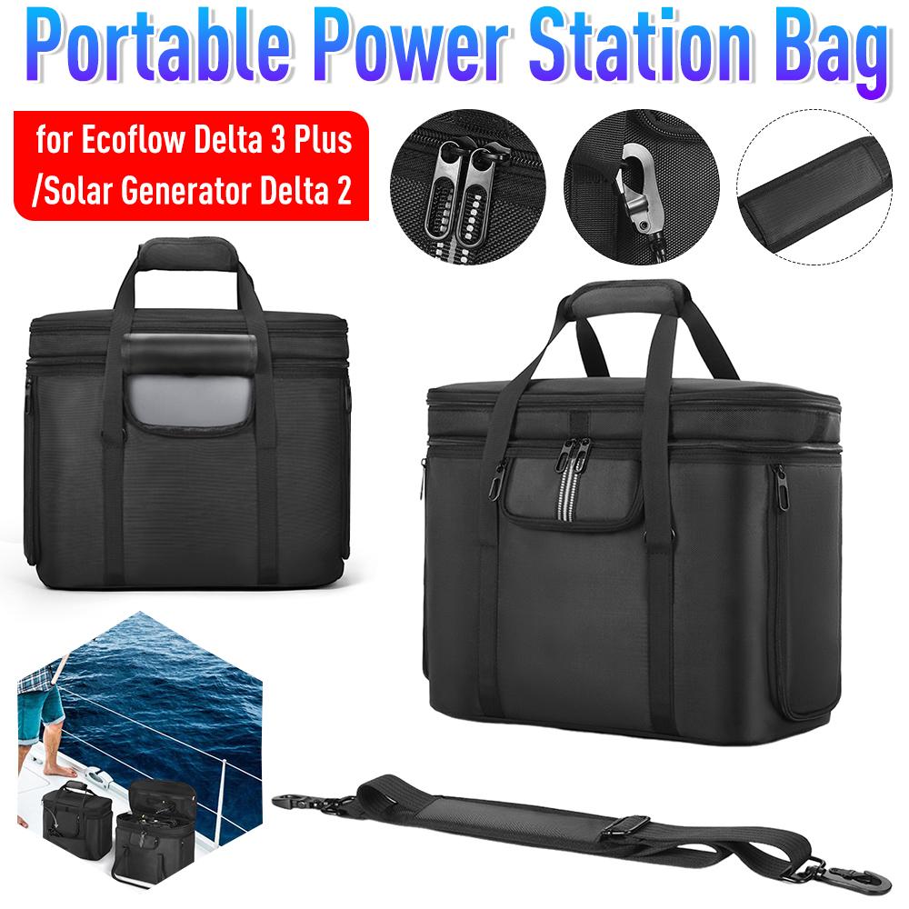 Outdoor Portable Power Station Bag for Ecoflow Delta 3 Plus/Solar Generator Delta 2 Waterproof Power Station Storage Carry Case