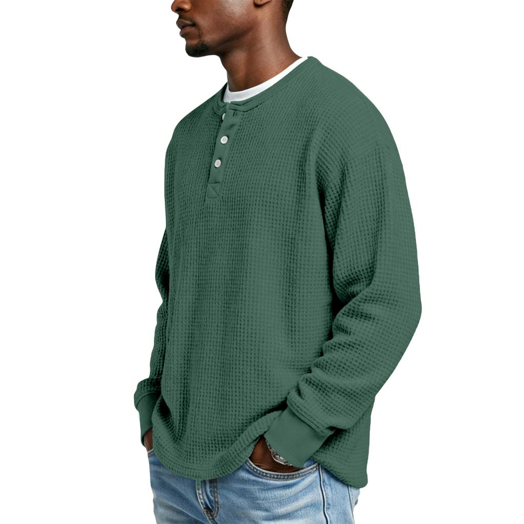 Men's Knit Casual Collar Pullover - Long Sleeve Daily Wear