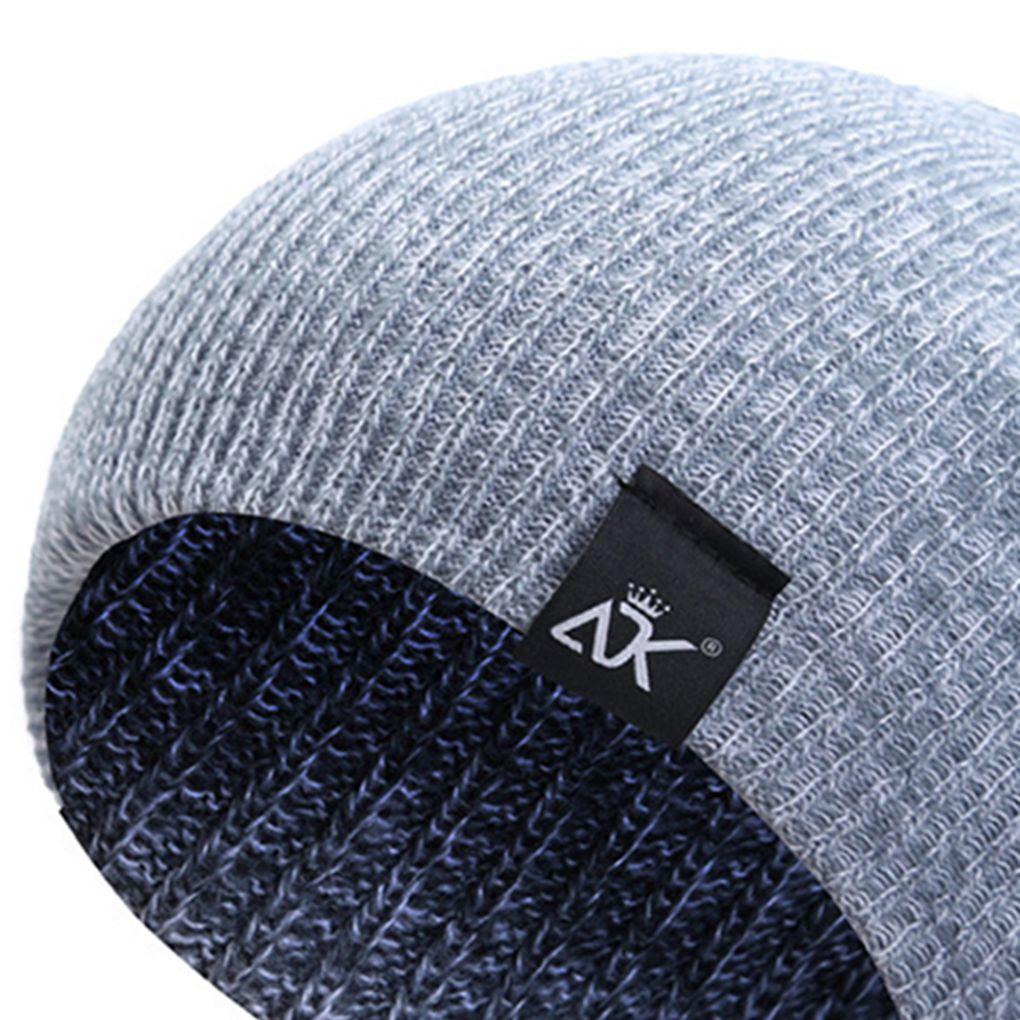 Unisex Outdoor Hats Knit Stripe Winter Warm Knitted Hip Hop Elastic Cap
