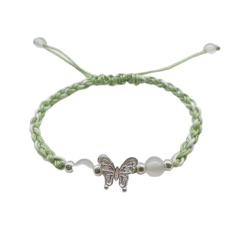 Handmade Butterfly Couple Bracelet: Retro Artistic Chinese Trend for Men & Women