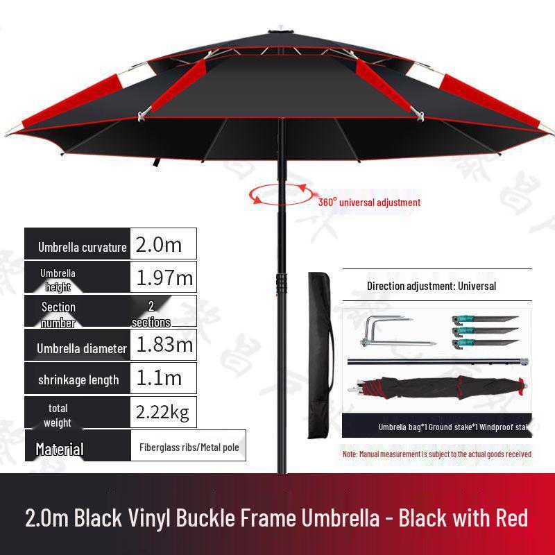 Großer Universal-Fischschirm - Regendicht, Sonnenschutz, Outdoor faltbar, Verdicktes Design
