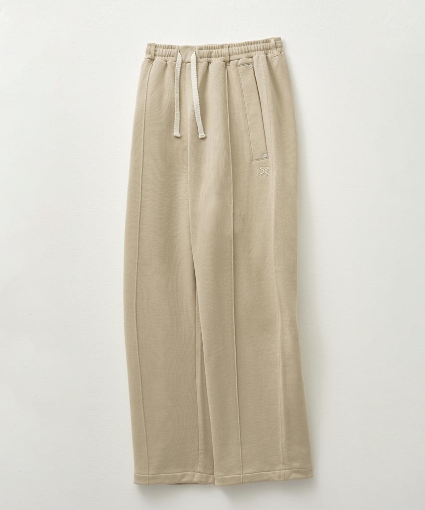 Seteo Cotton Elastic Waist Sweatpants Beige (Type A)