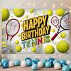 Stendardo di Compleanno Tennis, Sfondo Fotografico in Poliestere per Parete della Stanza di Casa e Forniture per Eventi