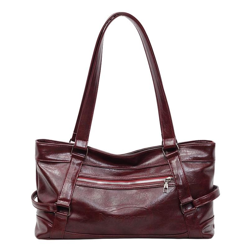 Retro Portable Tote Bag Women's Locomotive Spice Girls Underarm Bag 2025 Autumn and Winter New Soft Surface Commuter Shoulder Bag