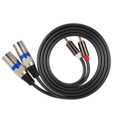 1.5M for RCA Male To XLR Male O Adapter Cable Patch Cord Double Row PVC Wire