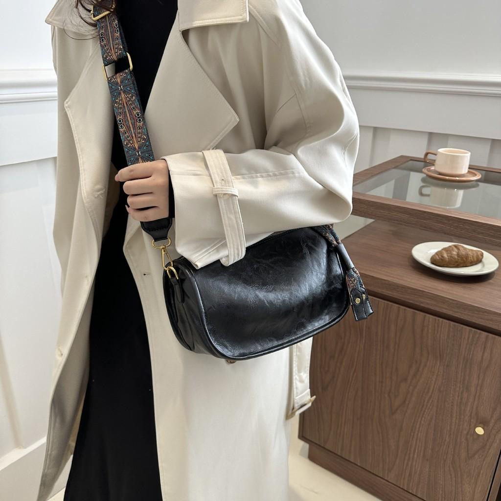 Pu Retro Mini Crossbody Bag With Zipper Closure For Daily Casual Wear