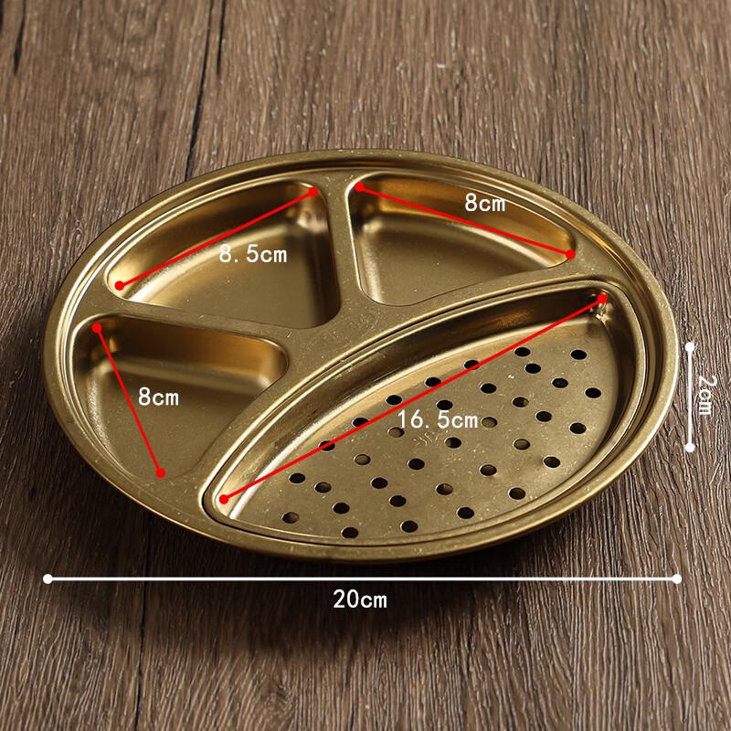 Korean Style 304 Stainless Steel BBQ Grill & Condiment Plate
