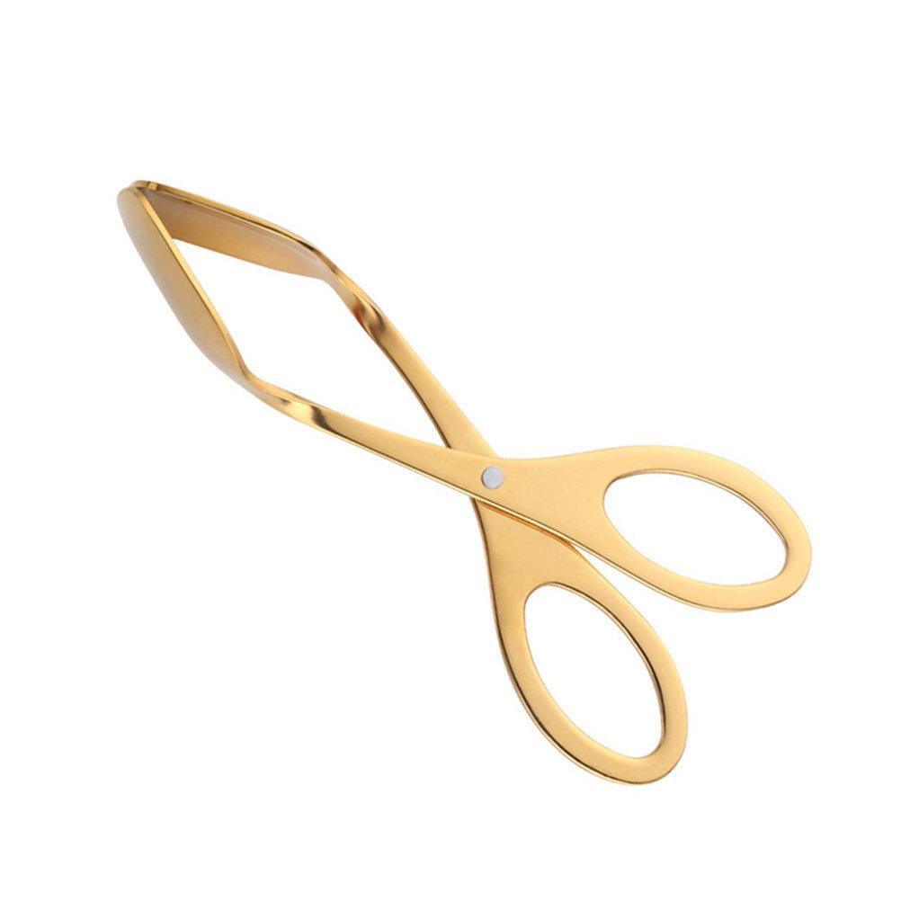Stainless Steel Heat Resistant Food Scissor Tong Multifunctional Egg Bread Clamp Kitchen Tool for Home Restaurant
