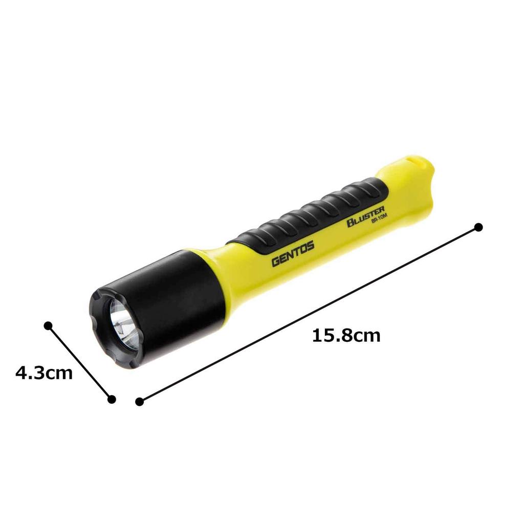 GENTOS BR-10M Powerful 400 Lumens LED Flashlight, AA Battery Operated, Blaster, Handheld Flashlight