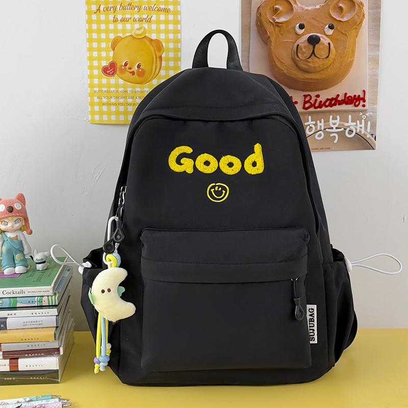 Schoolbag New Casual Student School Bag Women's ins Niche Simple Large Capacity Versatile Alphabet Junior High School Student Backpack